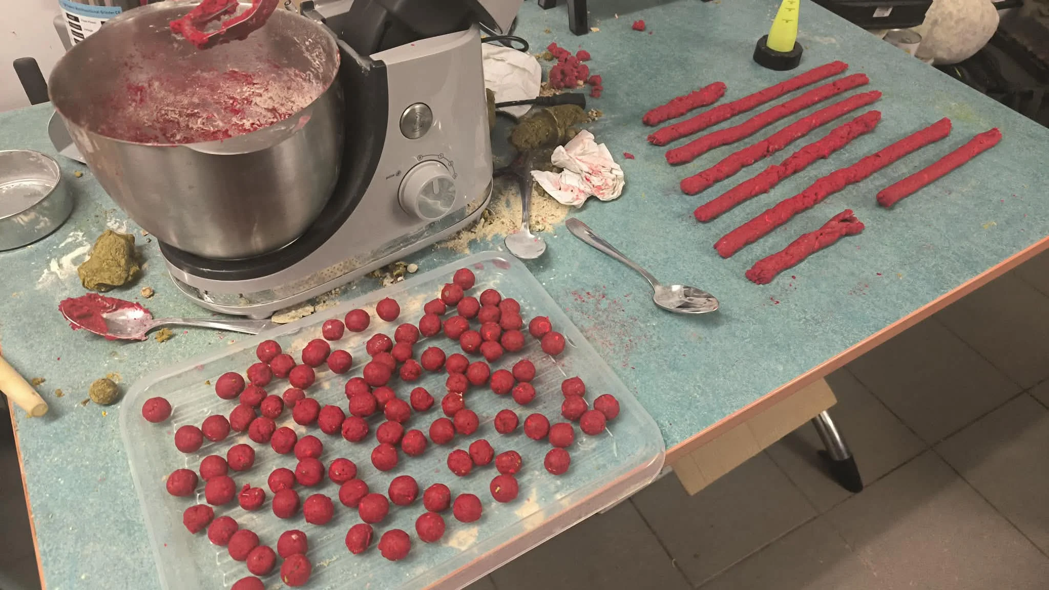 Boilies made with a Capium machine